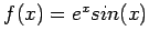 $f(x)=e^x sin(x)$