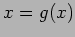 $x=g(x)$