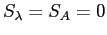 $ S_\lambda=S_A=0$