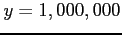 $y = 1,000,000$