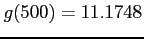 $g(500) = 11.1748$