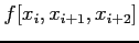 $f[x_i,x_{i+1},x_{i+2}]$