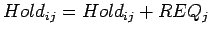 $Hold_{ij} = Hold_{ij} + REQ_j$