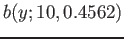 $ b(y;10,0.4562)$