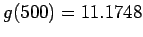 $g(500) = 11.1748$