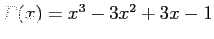 $ P(x) = x^3-3x^2+3x-1$