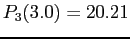 $ P_3(3.0)=20.21$