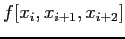 $ f[x_i,x_{i+1},x_{i+2}]$