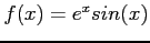 $f(x)=e^x sin(x)$