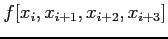 $f[x_i,x_{i+1},x_{i+2},x_{i+3}]$