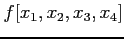 $f[x_1,x_2,x_3,x_4]$