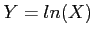 $ Y=ln(X)$