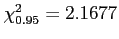 $ \chi_{0.95}^2=2.1677$