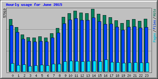 Hourly usage for June 2015